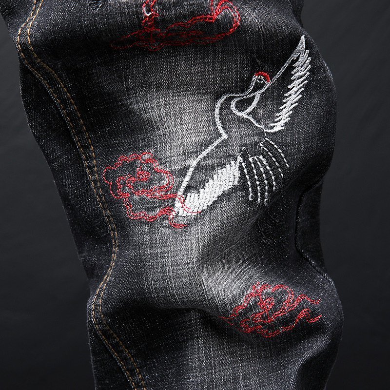 New style fashion embroidered men's jeans