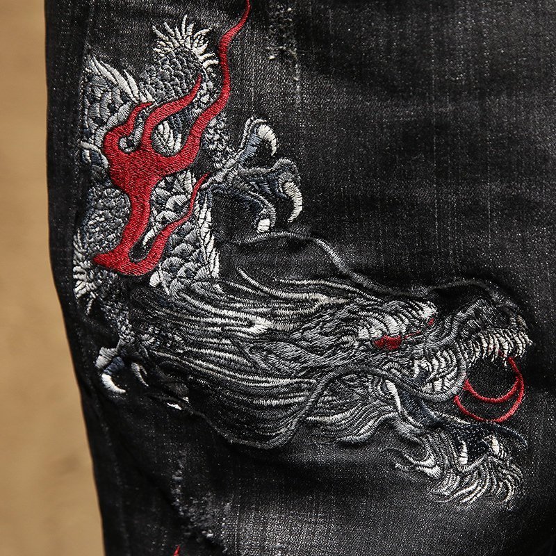Chinese style Stretch jeans