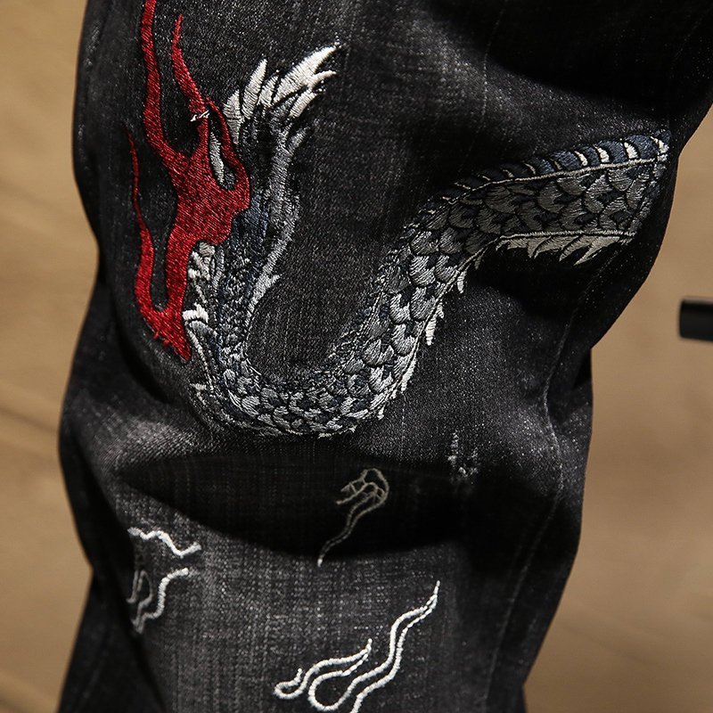 Chinese style Stretch jeans