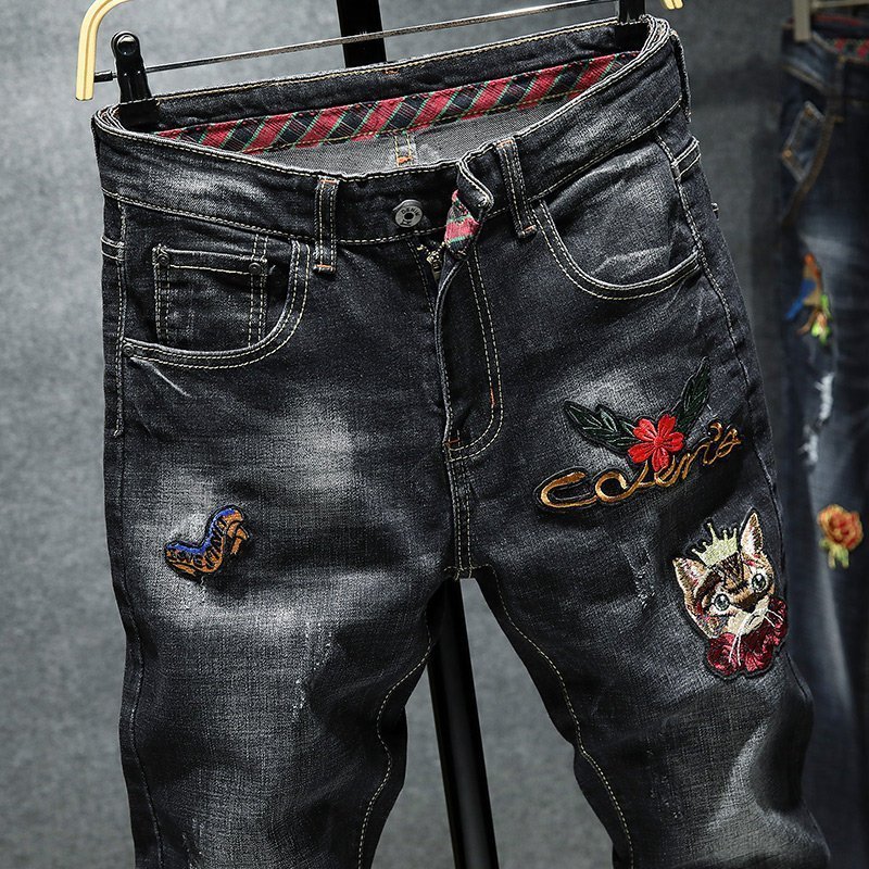 Chinese style Stretch jeans