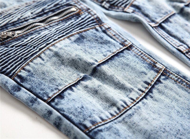Slim Fit Biker Jeans