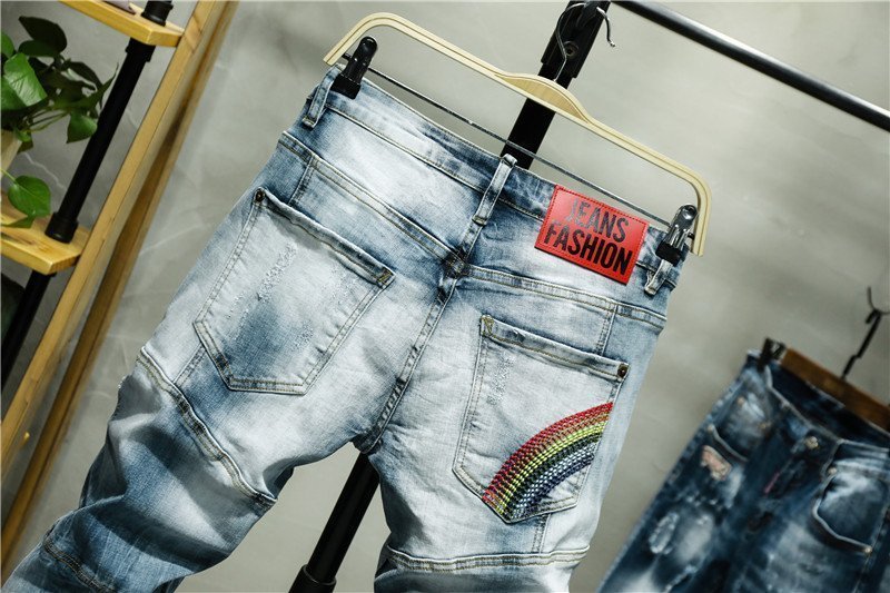 Men's Ripped Slim Fit D08
