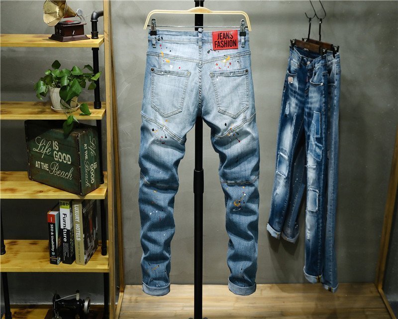 Men's Ripped Slim Jeans