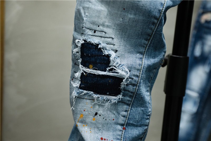 Men's Ripped Slim Jeans