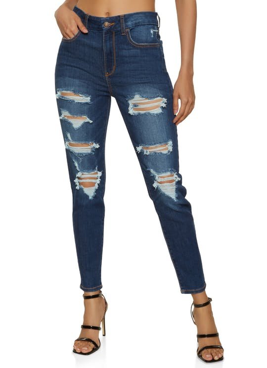 Ripped skinny jeans 1